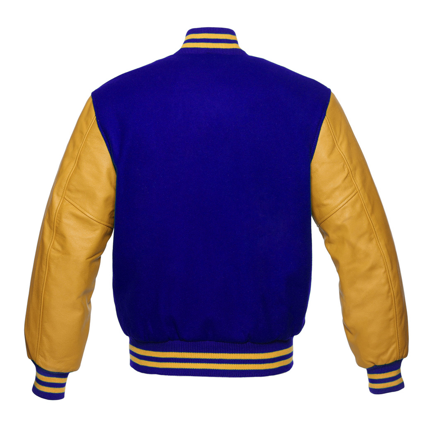 Letterman Varsity Jacket Wool And Real Leather Royal Bluegold Skaf Impex