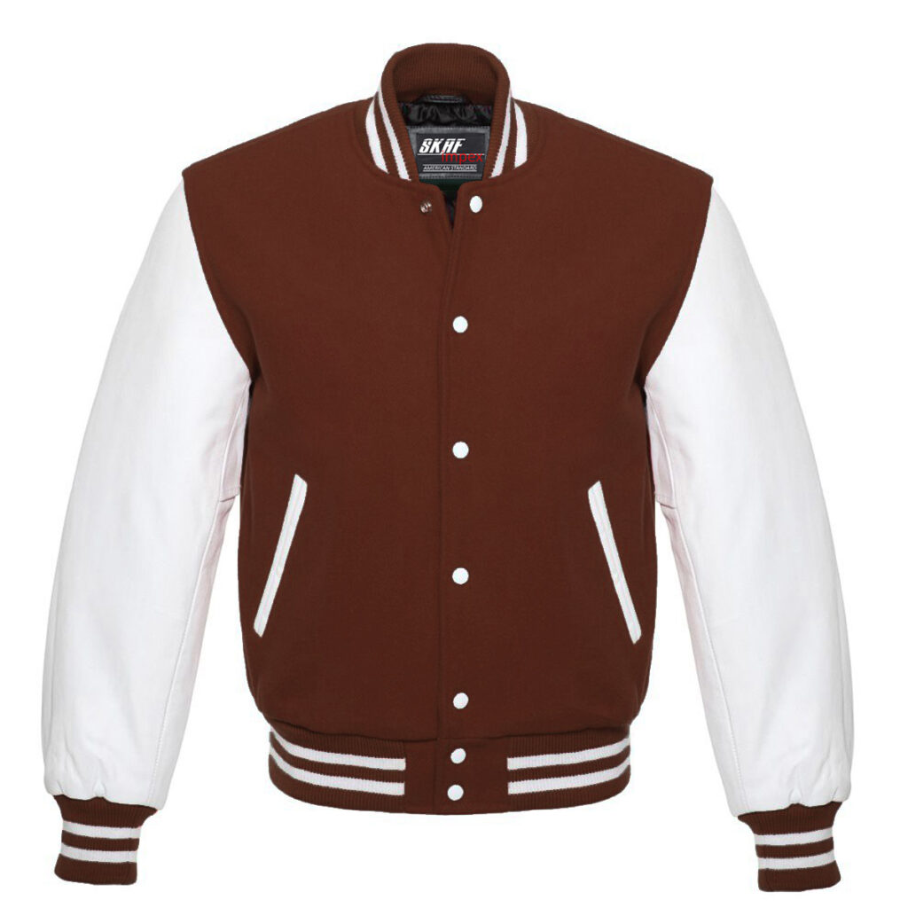 Letterman Varsity Jacket All Wool Dark Brown – SKAF IMPEX