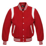 Letterman Baseball Collage School Varsity Jacket Red