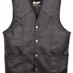 Men's Genuine Leather Classic Braid Waistcoat