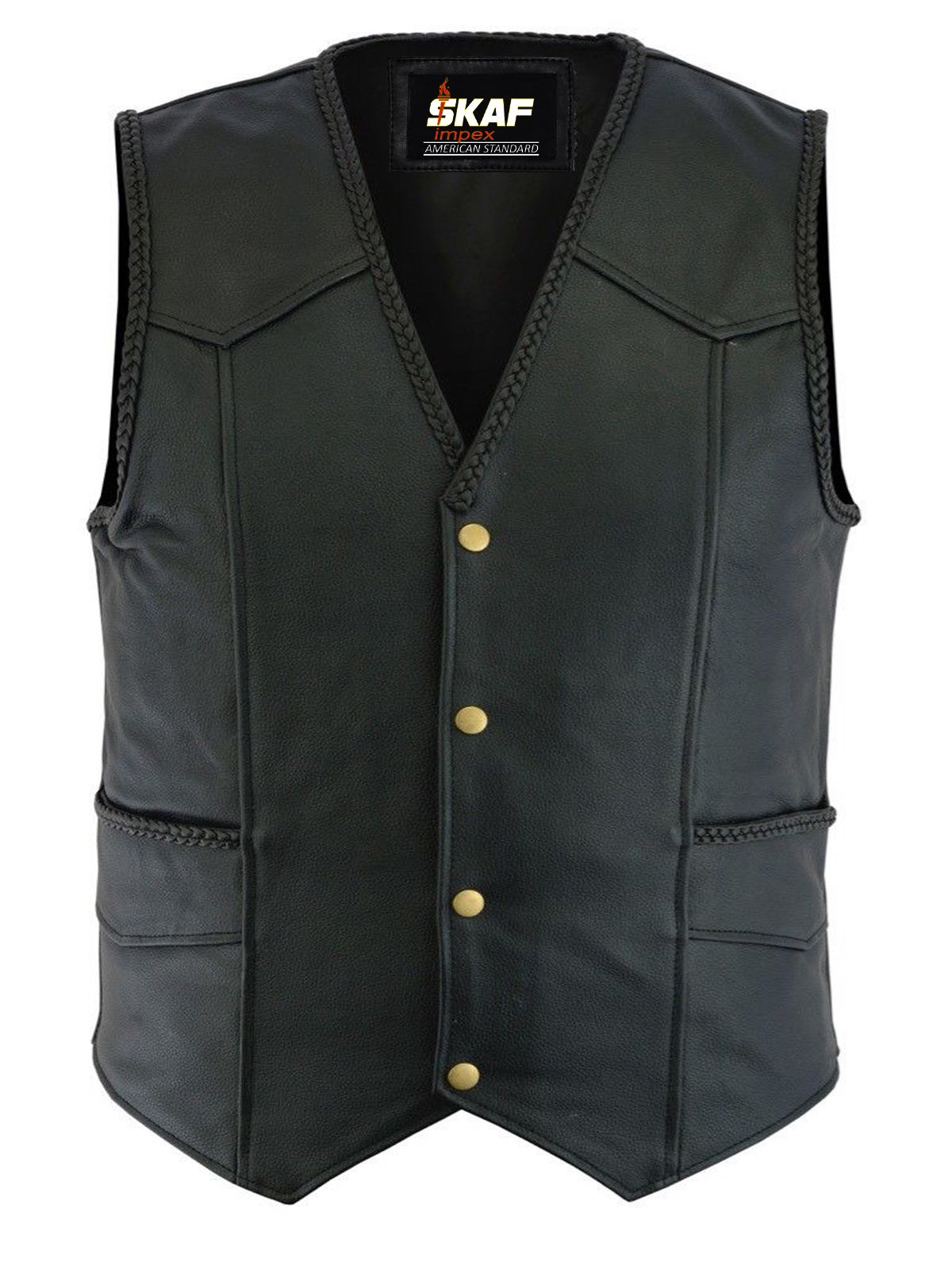 Men's Genuine Leather Waistcoat L1 - SKAF IMPEX