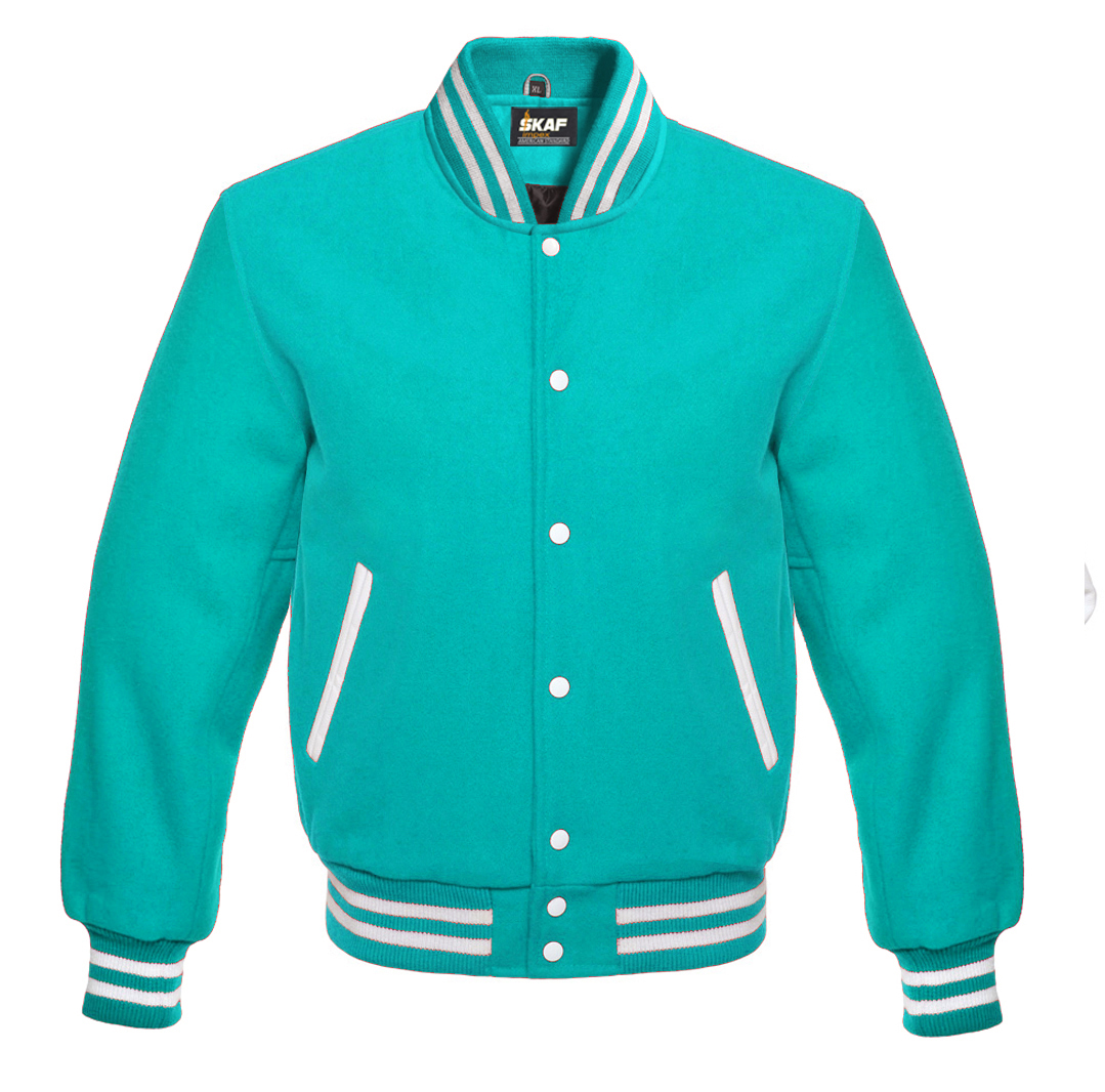 Letterman Varsity Jacket All Wool Tiffany/Turquoise – SKAF IMPEX