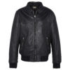 Leather Polit Bomber Flight Varsity Jacket M8