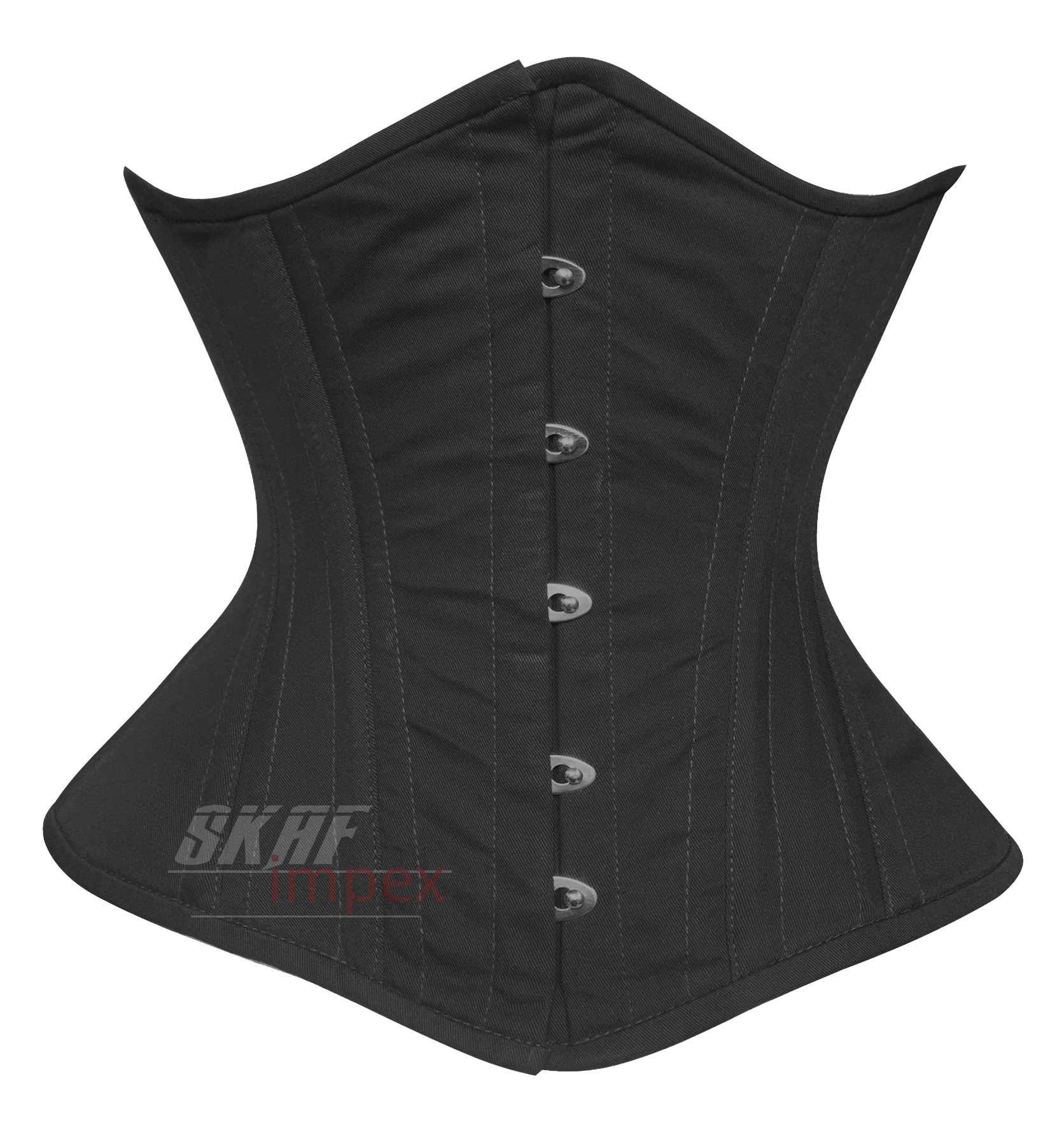 Double Steel Boned Waist Cincher Cotton Underbust Corset C450C - SKAF IMPEX