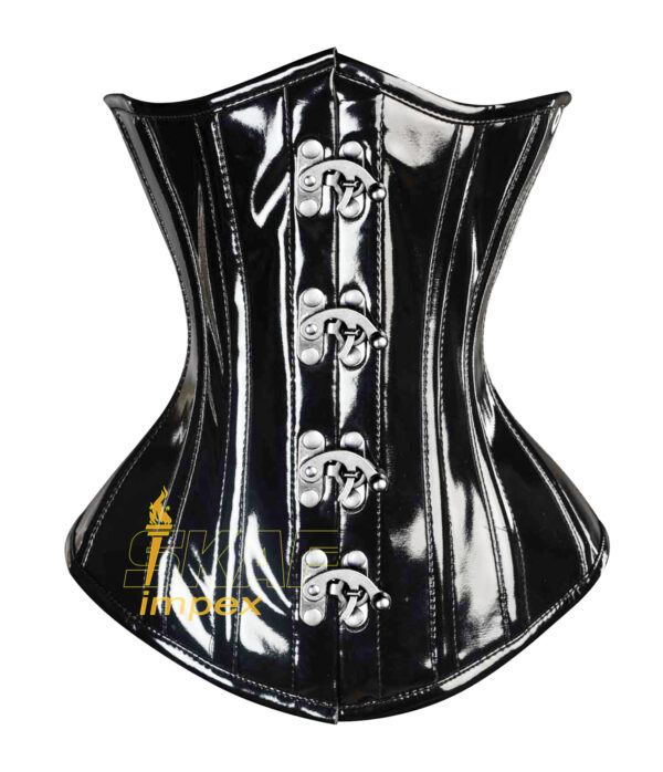 Double Steel Boned Waist Cincher PVC Underbust Corset C67P