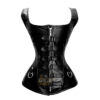 Leather Corset Overbust Steel Boned Corset C15L