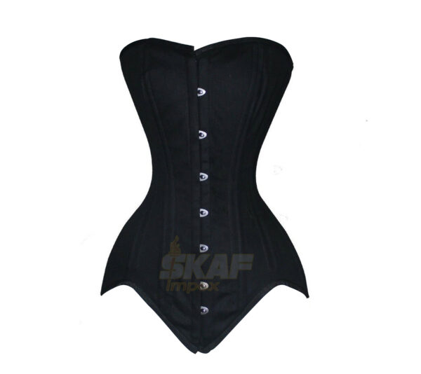 26 Double Steel Boned Heavy Duty Longline Overbust Cotton Corset C51C