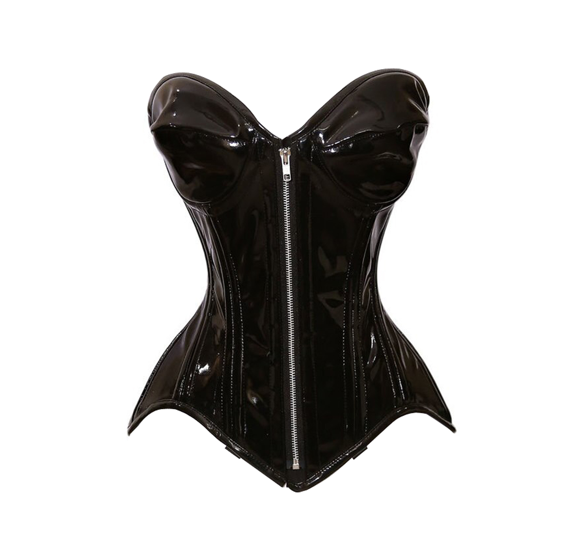 Black PVC Vinly Corset Overbust Club Cosplay Corset C17Z - SKAF IMPEX